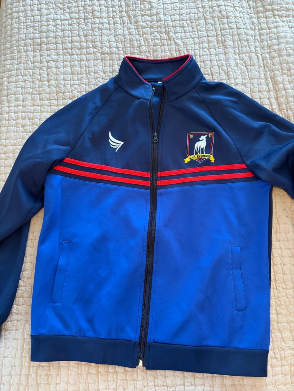 A.F.C. Richmond Navy Track Jacket with Red Stripes - Ted Lasso